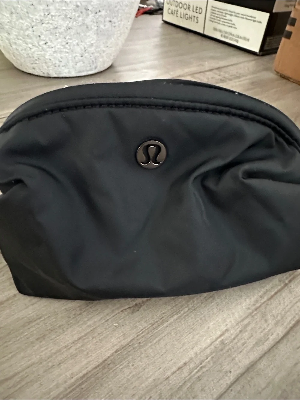 lululemon athletica Black Nylon makeup bag Pouch